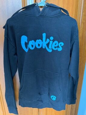 Cookies Black Hoodie with Teal Logo